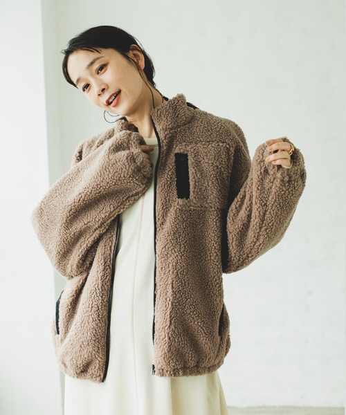 「pairmanon」 ブルゾン FREE グレイッシュベージュ レディース_画像2