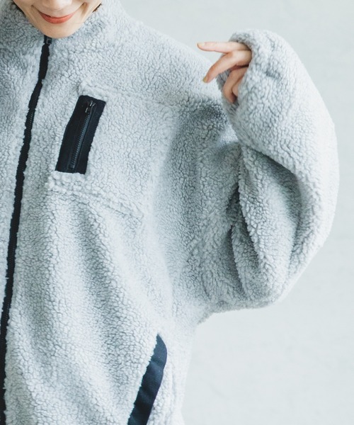 「pairmanon」 ブルゾン FREE グレイッシュベージュ レディース_画像3