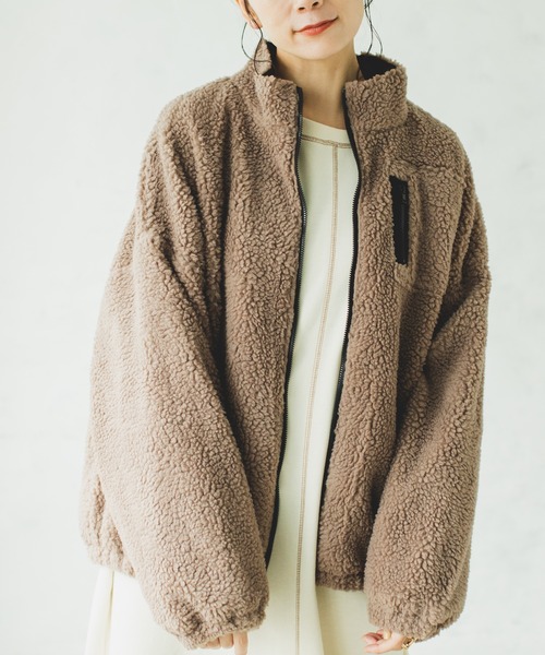 「pairmanon」 ブルゾン FREE グレイッシュベージュ レディース_画像5