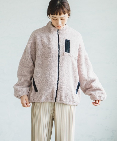 「pairmanon」 ブルゾン FREE グレイッシュベージュ レディース_画像6