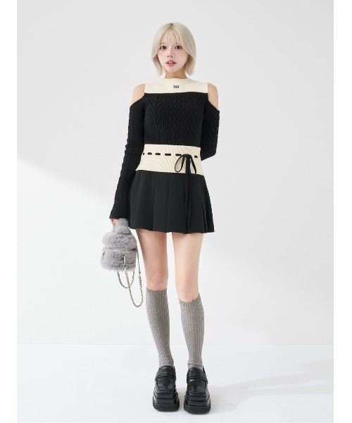 Darich（ダーリッチ） ワンピース ショルダーオープンニット