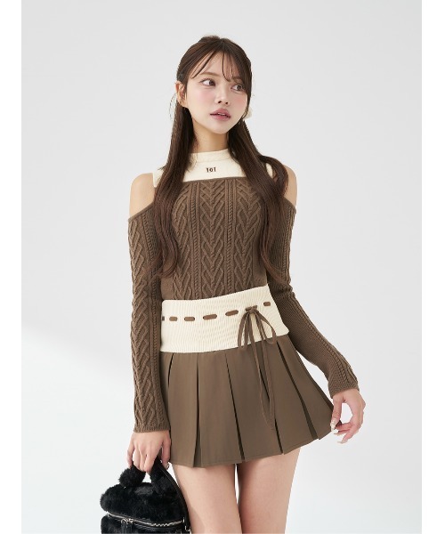 Darich（ダーリッチ） ワンピース ショルダーオープンニット