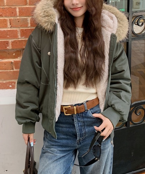 Doula Doula（ドゥーラドゥーラ） ブルゾン アウター ファー付き裏ボア