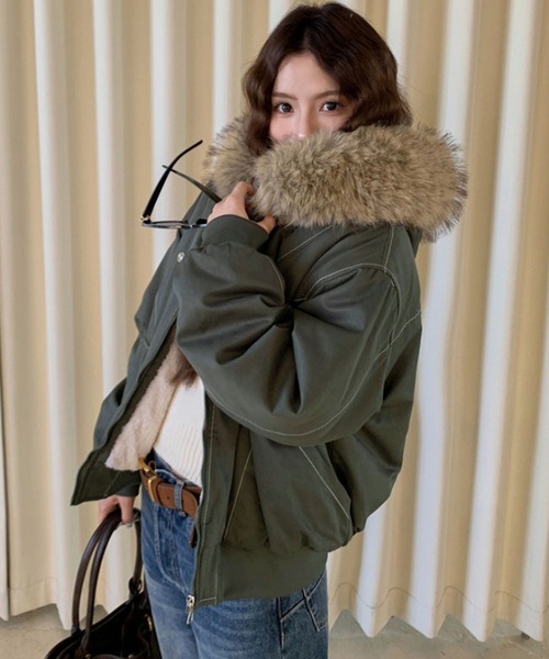 Doula Doula（ドゥーラドゥーラ） ブルゾン アウター ファー付き裏ボア