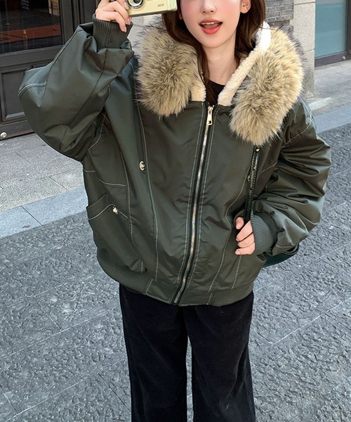 Doula Doula（ドゥーラドゥーラ） ブルゾン アウター ファー付き裏ボア