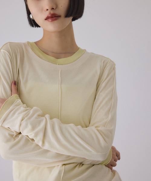 ADAM ET ROPE'（アダムエロペ） tシャツ シアーフライスロンT