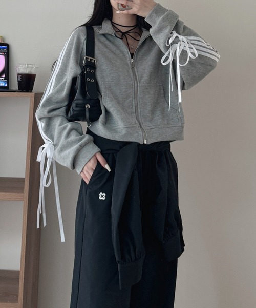 「nemne store」 ブルゾン フリー ブラック レディース_画像2