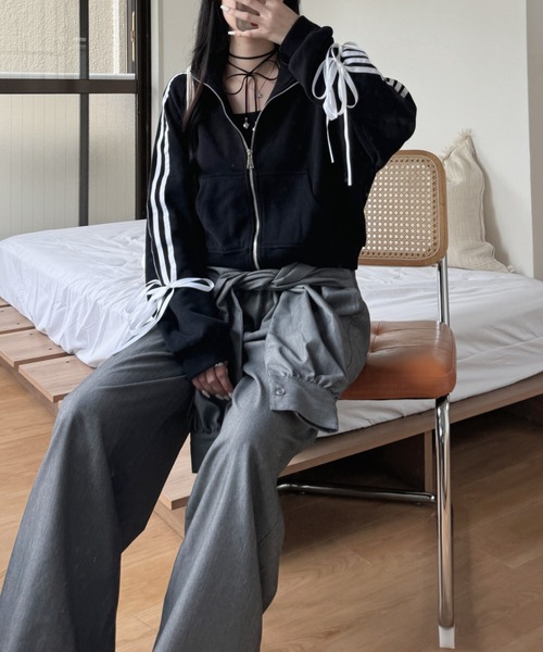 「nemne store」 ブルゾン フリー ブラック レディース_画像3