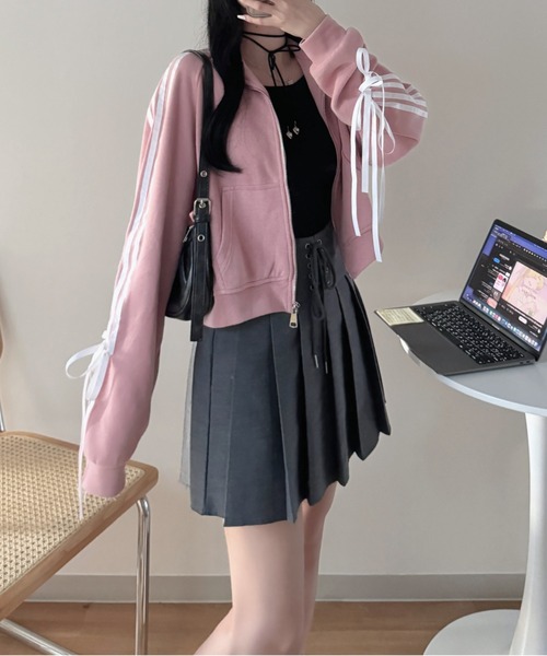 「nemne store」 ブルゾン フリー ブラック レディース_画像9