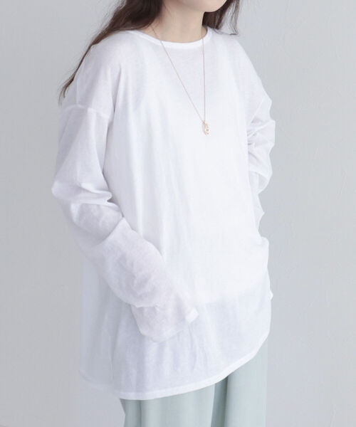 「fredy emue」 長袖カットソー 38 オフホワイト レディース_画像3