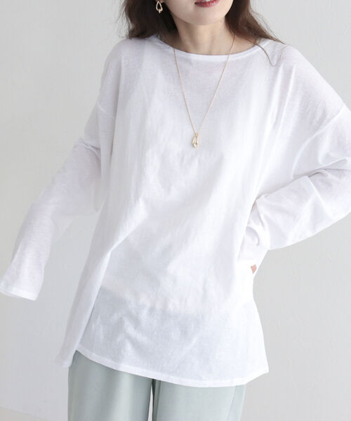 「fredy emue」 長袖カットソー 38 オフホワイト レディース_画像5