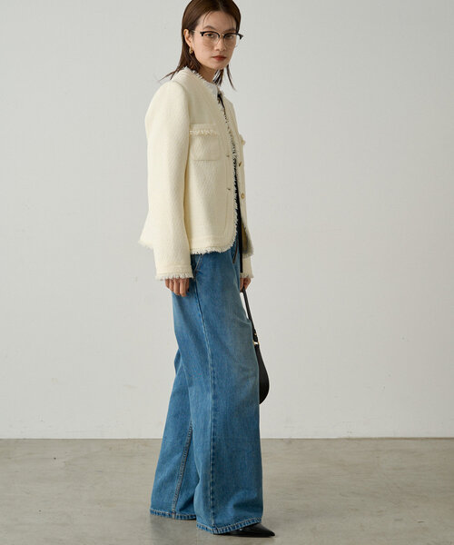 Loungedress（ラウンジドレス） ツイードジャケット FREE オフホワイト