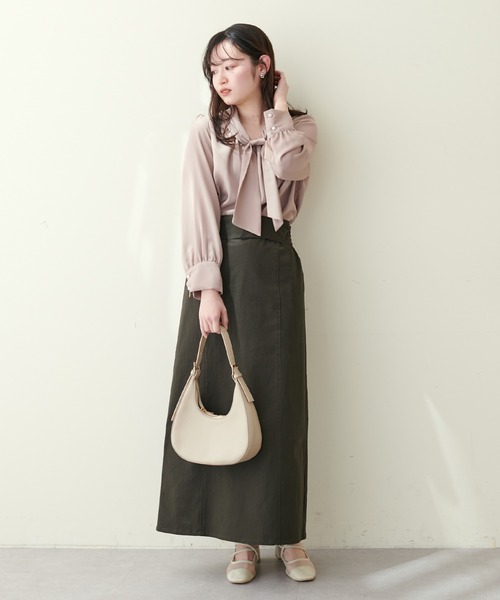 「natural couture」 長袖ブラウス FREE ネイビー レディース_画像7