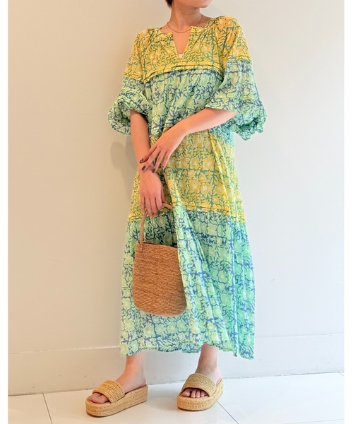 Sara mallika今季新作ワンピ★定価4.9万 sara mallika（サラ マリカ） ワンピース HAND PAINT FLOWER PRT DRESS