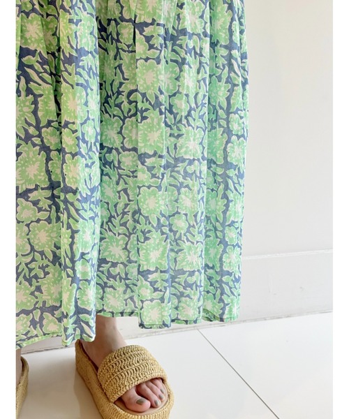 sara mallika（サラ マリカ） 7分袖ワンピース S イエロー レディース