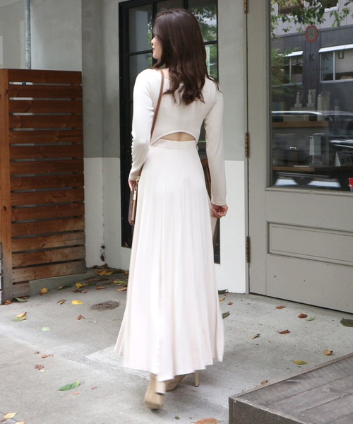 「ROYAL PARTY」 ニットワンピース SHORT ブラック レディース_画像2