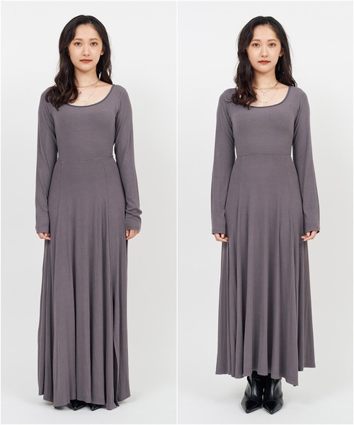 「ROYAL PARTY」 ニットワンピース SHORT ブラック レディース_画像3