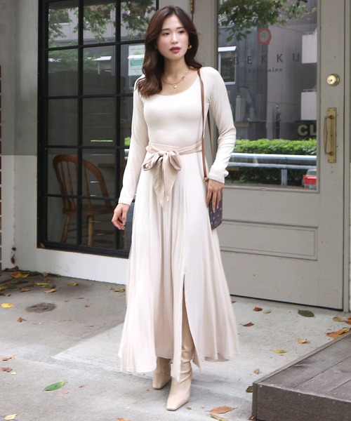 「ROYAL PARTY」 ニットワンピース SHORT ブラック レディース_画像4