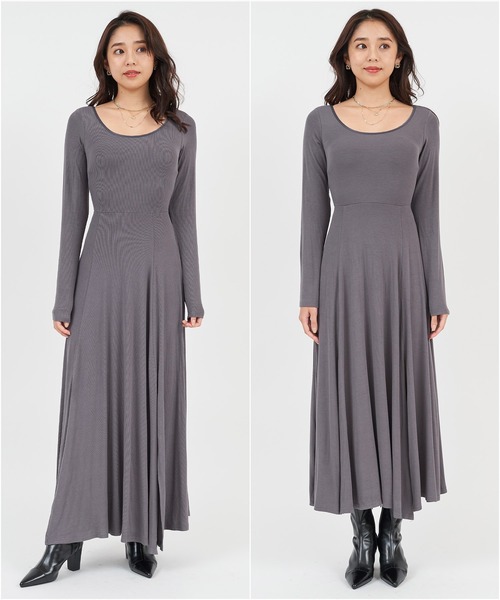 「ROYAL PARTY」 ニットワンピース SHORT ブラック レディース_画像7