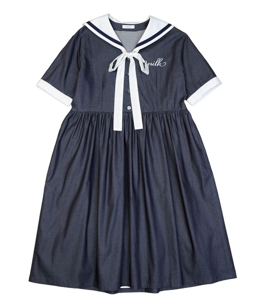 MILK セーラーシャツワンピース Sailor シャツ ワンピース | クリーンな印象 - MILK MILKBOY OFFICIAL