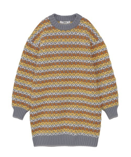 「FURFUR」 長袖ニット ONE SIZE ブルー レディース_画像2