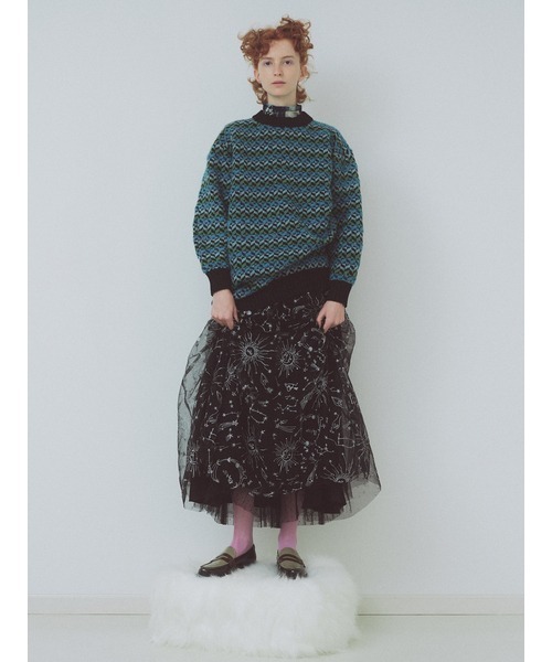 「FURFUR」 長袖ニット ONE SIZE ブルー レディース_画像4