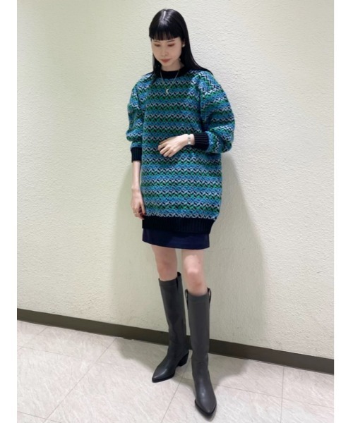「FURFUR」 長袖ニット ONE SIZE ブルー レディース_画像7