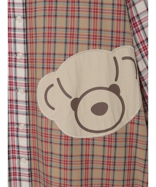 【美品】ピンクハウス★可愛いクッキークマ刺しゅう♪ ギンガムチェック長袖シャツ ビッグシルエット サイズL 青系 z18187 ピンクハウスのPINK HOUSE 2023 Springカタログ｜PINK HOUSE OFFICIAL