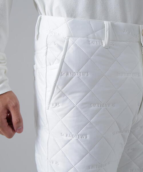 ST ANDREWS ハウンドトゥースパンツ 新品 St ANDREWS パンツ 「St ANDREWS」ロゴピンソニック中綿パンツ (MENS