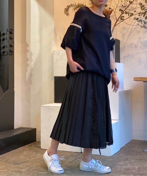 「AVIE」 プリーツスカート 38 ブルー系その他 レディース_画像3