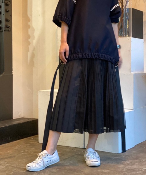 「AVIE」 プリーツスカート 38 ブルー系その他 レディース_画像5