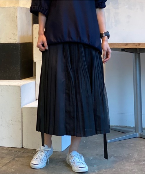 「AVIE」 プリーツスカート 38 ブルー系その他 レディース_画像8