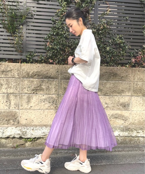 「AVIE」 プリーツスカート 38 ブルー系その他 レディース_画像9