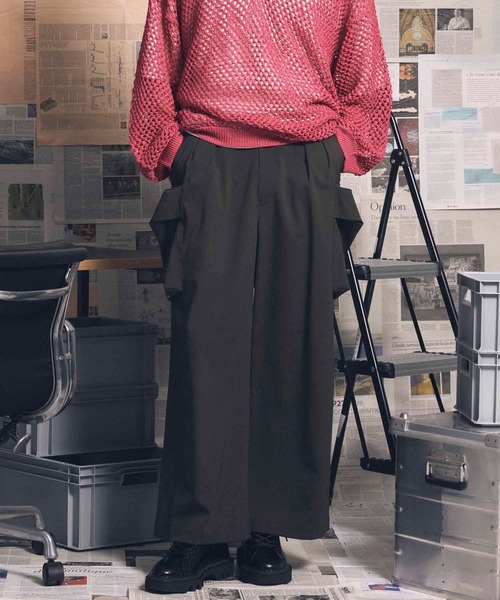 MAISON SPECIAL（メゾンスペシャル） カーゴパンツ 0 ブラック メンズ