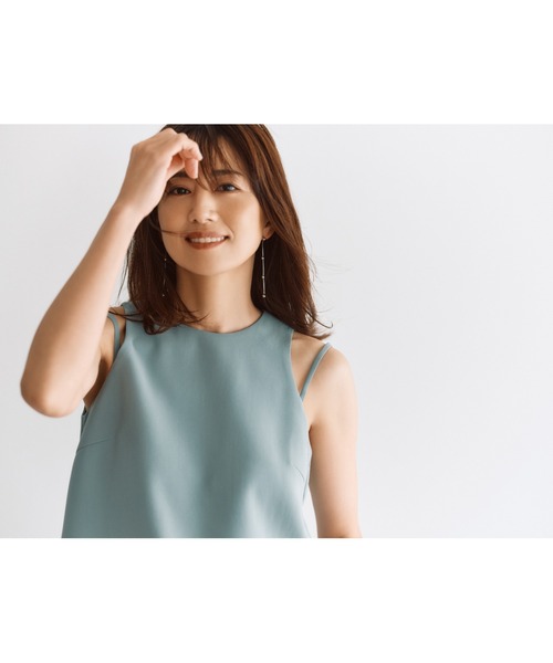「Mila Owen」 ノースリーブブラウス 0 グリーン レディース_画像3