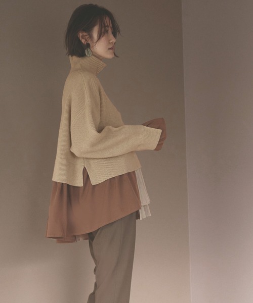 「RUIRUE BOUTIQUE」 長袖ニット M ブルー レディース_画像2