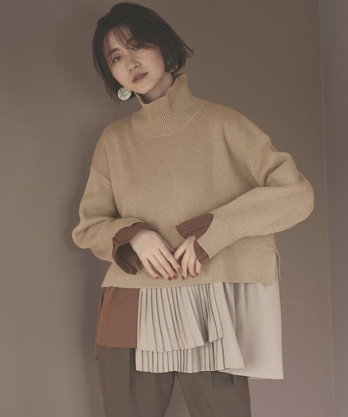 「RUIRUE BOUTIQUE」 長袖ニット M ブルー レディース_画像3