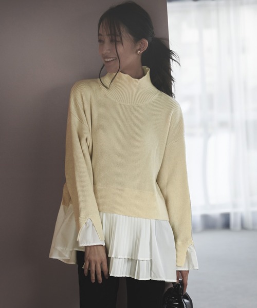 「RUIRUE BOUTIQUE」 長袖ニット M ブルー レディース_画像4