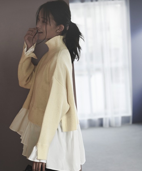 「RUIRUE BOUTIQUE」 長袖ニット M ブルー レディース_画像5