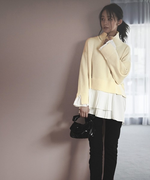 「RUIRUE BOUTIQUE」 長袖ニット M ブルー レディース_画像6