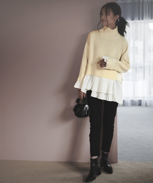 「RUIRUE BOUTIQUE」 長袖ニット M ブルー レディース_画像8