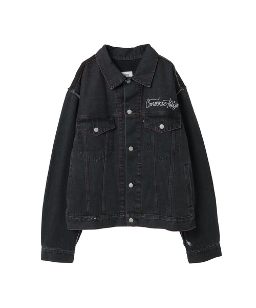 ジャケット・アウター converse black denim jacket vintage CONVERSE TOKYO デニムジャケット gジャン DENIM SWITCHING JACKET