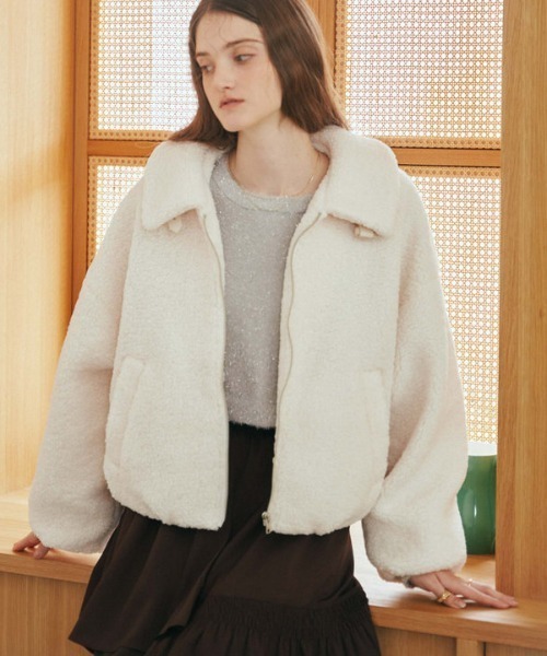 「archives」 ブルゾン MEDIUM アイボリー レディース_画像2