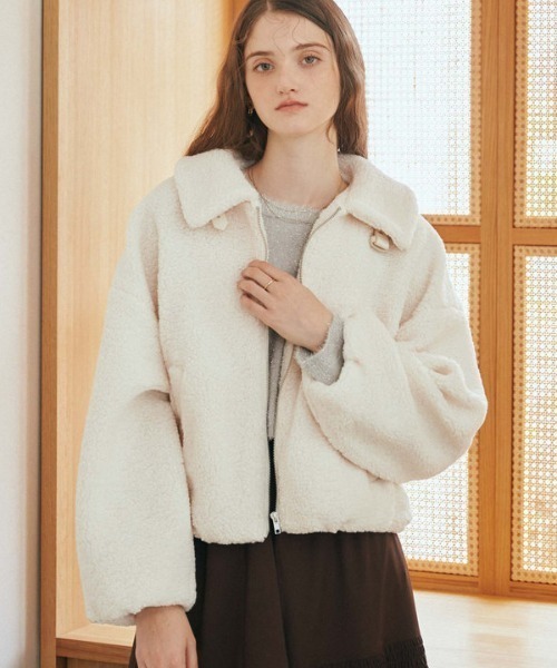 「archives」 ブルゾン MEDIUM アイボリー レディース_画像5