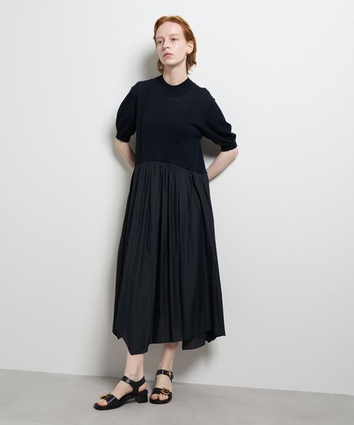 LANVIN en Bleu ワンピース ニットドッキングワンピース : ZOZOTOWN
