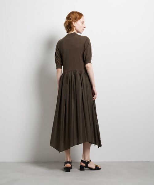 LANVIN en Bleu ワンピース 半袖 ニットドッキングワンピース