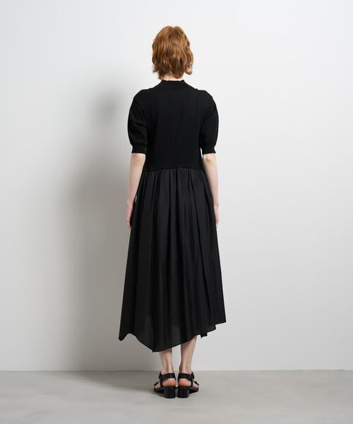 LANVIN en Bleu ワンピース 半袖 ニットドッキングワンピース