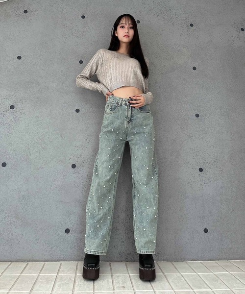 「ENVYM」 デニムパンツ MEDIUM ブルー レディース_画像2