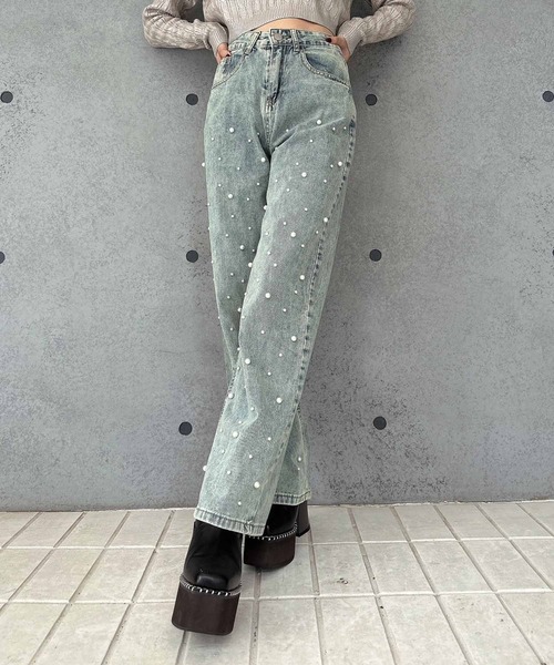 「ENVYM」 デニムパンツ MEDIUM ブルー レディース_画像8