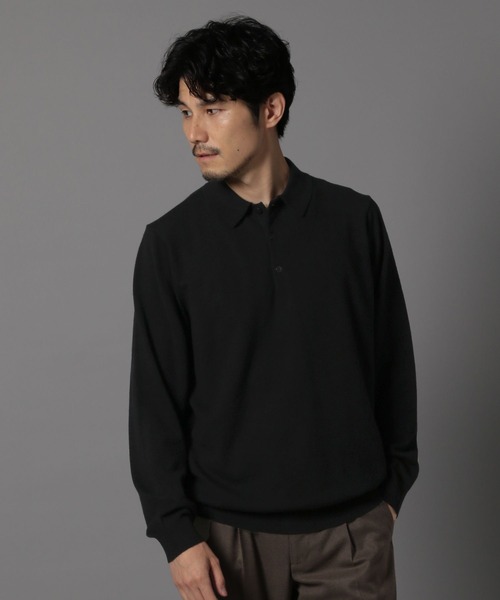 「GLOBAL WORK」 長袖ニット LARGE ライトベージュ メンズ_画像6